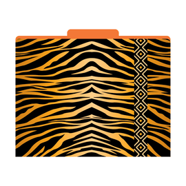 Barker Creek Tab File Folders, 8 1/2in x 11in, Letter Size, Tiger, Pack Of 12