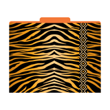 Barker Creek Tab File Folders, 8 1/2in x 11in, Letter Size, Tiger, Pack Of 12