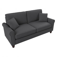 Load image into Gallery viewer, Bush Furniture Hudson 73inW Sofa, Charcoal Gray Herringbone, Standard Delivery