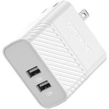 Load image into Gallery viewer, OtterBox USB-A Dual Port Wall Charger Premium - 12 W - Rugged - 120 V AC, 230 V AC Input - 5 V DC/2.40 A Output - Cloud Dream White