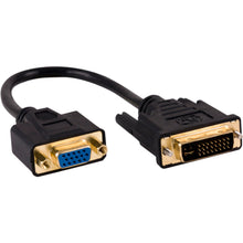 Load image into Gallery viewer, Ativa DVI to VGA Pigtail Adapter, DVI-I Male to VGA Female, Video Only, Black