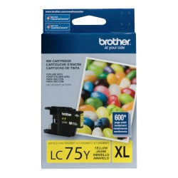 Brother LC75 Yellow High-Yield Ink Cartridge, LC75Y