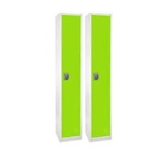 Load image into Gallery viewer, Alpine 1-Tier Steel Lockers, 72inH x 12inW x 12inD, Green, Set Of 2 Lockers