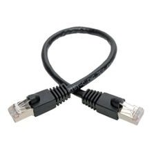Load image into Gallery viewer, Tripp Lite Cat6a Snagless Shielded STP Patch Cable 10G, PoE, Black M/M 1ft