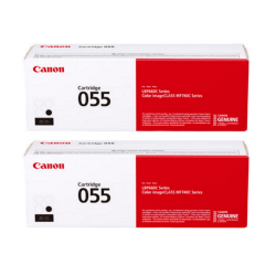Canon 055 Black Toner Cartridges, Pack Of 2, 3016C001