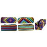 Inkology Plush Cube Pencil Pouches, 3-1/2inH x 3-1/2inW x 7-3/4inD, Assorted Colors, Pack Of 8 Pouches