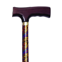 Load image into Gallery viewer, Alex Orthopedic Folding Travel Cane, 36in-37in, Fritz Handle, Paisley