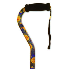 Alex Orthopedic Offset Handle Aluminum Cane, 31in-40in, Celestial