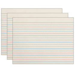 Pacon Zaner-Bloser Grade K Newsprint Handwriting Paper, 10-1/2in x 8in, Ruled, 500 Sheets Per Pack, Set Of 3 Packs