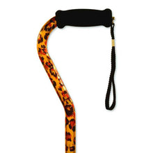 Load image into Gallery viewer, Alex Orthopedic Offset Handle Aluminum Cane, 31in-40in, Leopard