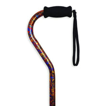 Load image into Gallery viewer, Alex Orthopedic Offset Handle Aluminum Cane, 31in-40in, Paisley