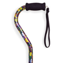 Load image into Gallery viewer, Alex Orthopedic Offset Handle Aluminum Cane, 31in-40in, Butterfly