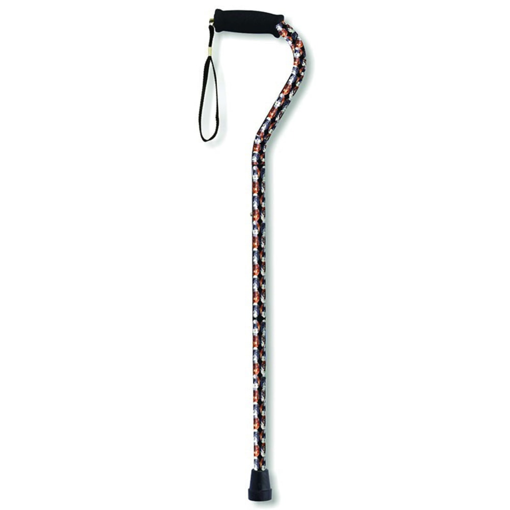 Alex Orthopedic Offset Handle Aluminum Cane, 31in-40in, Cats