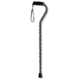 Alex Orthopedic Offset Handle Aluminum Cane, 31in-40in, Cats