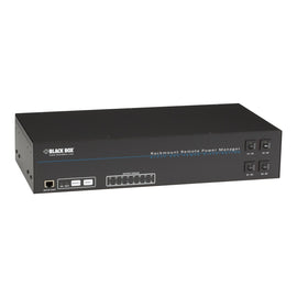 Black Box Horizontal Rackmount Remote Power Manager - Power control unit (rack-mountable) - Ethernet, RS-232 - output connectors: 16 - 2U - 19in
