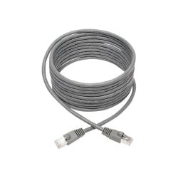 Tripp Lite Cat6a Snagless Shielded STP Network Patch Cable 10G Certified, PoE, Gray RJ45 M/M 14ft 14ft - 1 x RJ-45 Male Network - 1 x RJ-45 Male Network - Shielding - Gray