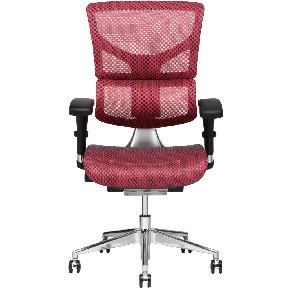 X-Chair X2 Ergonomic Mesh High-Back Task Chair, Red