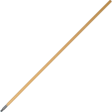 Load image into Gallery viewer, Genuine Joe Metal Tip Wooden Handle - 60in Length - 1.13in Diameter - Woodgrain, Brown - Wood, Metal - 6 / Carton