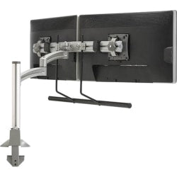 Chief KONTOUR K2C22HS Desk Mount for Flat Panel Display - Silver, Gray - Height Adjustable - 2 Display(s) Supported - 10in to 24in Screen Support - 30 lb Load Capacity - 75 x 75, 100 x 100 - VESA Mount Compatible - Aluminum