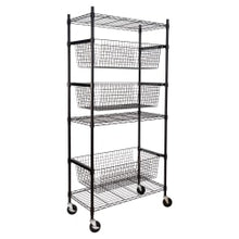 Load image into Gallery viewer, Honey Can Do Sports Equipment Storage Shelving Unit, 6 Tiers, 74-1/2inH x 18inW x 35-3/4inD, Black
