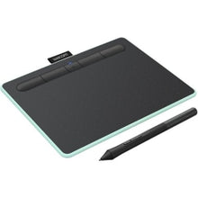Load image into Gallery viewer, Wacom Intuos Wireless Graphics Drawing Tablet for Mac, PC, Chromebook &amp; Android (small) with Software Included - Black with Pistachio accent - Graphics Tablet - 5.98in x 3.74in - 2540 lpi Wired/Wireless - Bluetooth