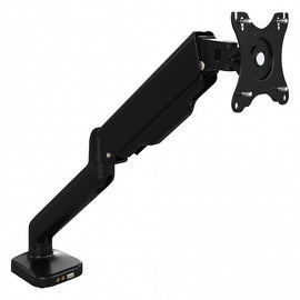 Bush Business Furniture Adjustable Monitor Arm With USB Port, Satin Black, Standard Delivery
