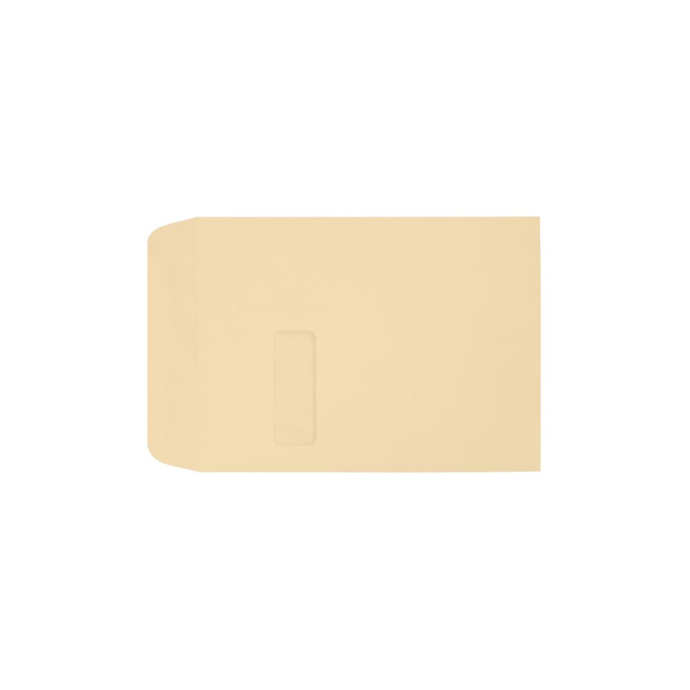 LUX #9 1/2 Open-End Window Envelopes, Top Left Window, Gummed Seal, Nude, Pack Of 50