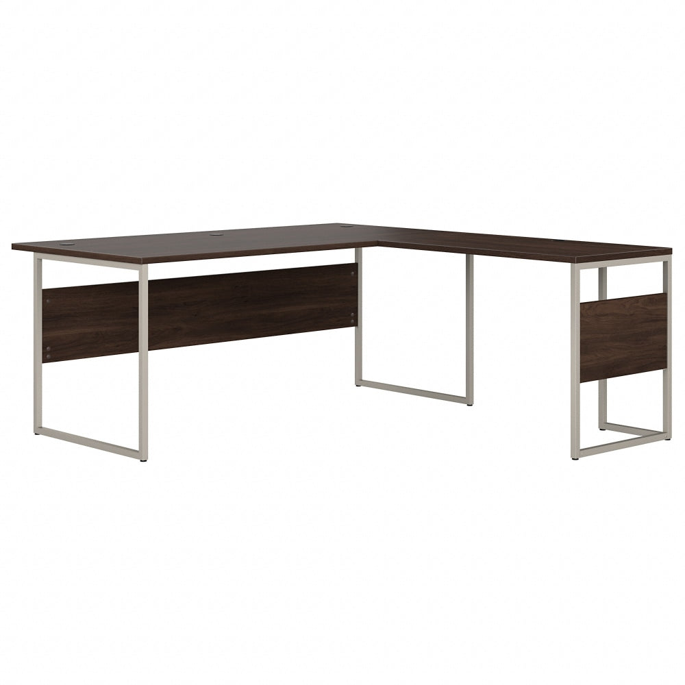 Bush Business Furniture Hybrid 72inW L-Shaped Corner Desk Table With Metal Legs, Black Walnut, Standard Delivery