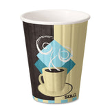 Solo Paper Hot Cups With Lids, 12 Oz., Assorted Colors, Pack Of 52