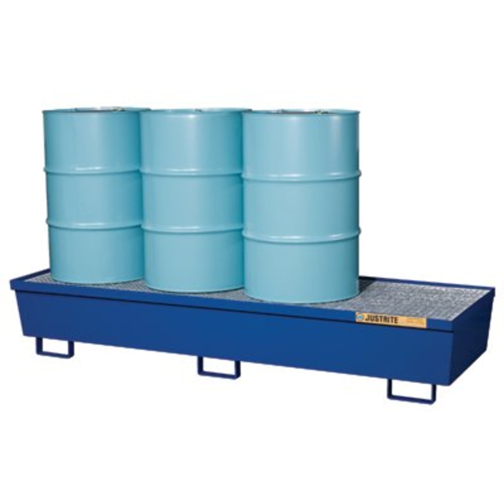 Steel Spill Control Pallets, Galvanized, 31.5 in x 94 1/8 in