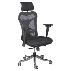 Balt Ergo Executive Ergonomic Mesh-Back Adjustable Chair, Black