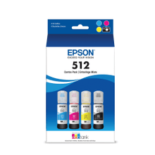 Load image into Gallery viewer, Epson 512 EcoTank Photo Black And Cyan, Magenta, Yellow Ink Bottles, Pack Of 4, T512520-S