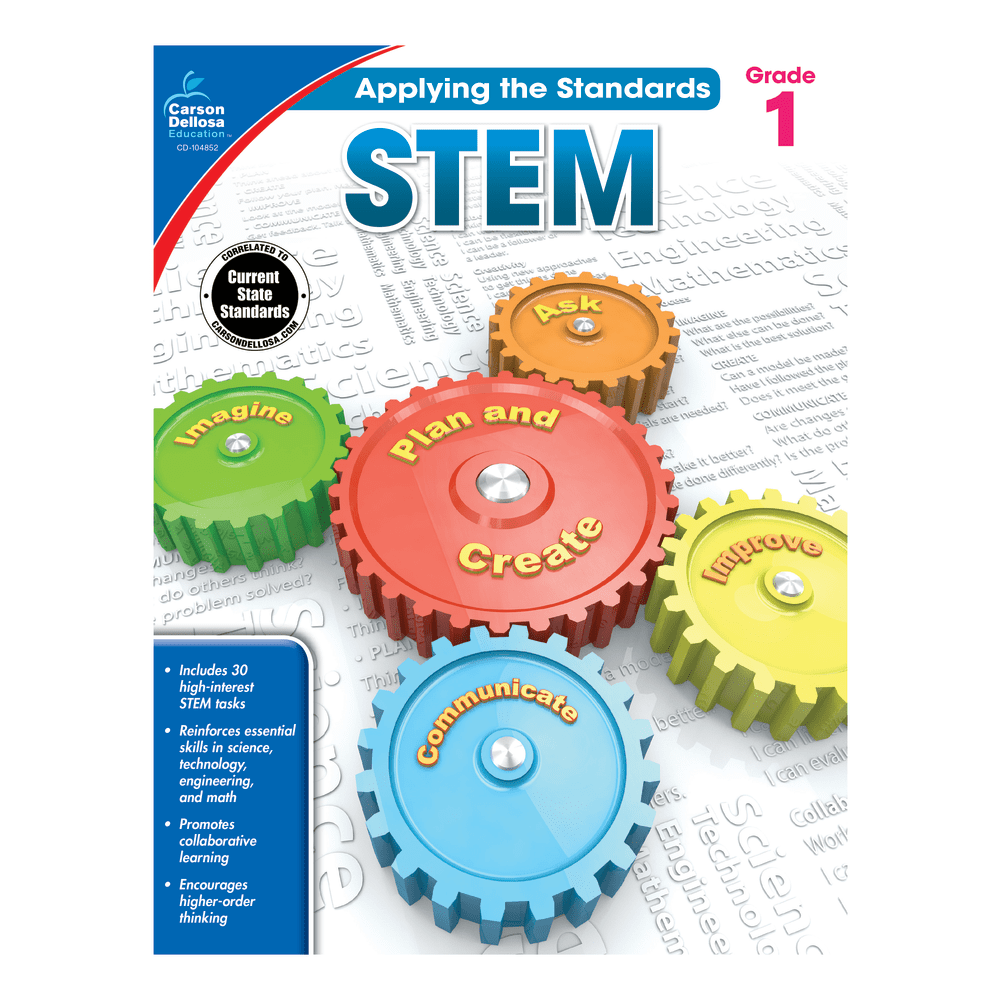 Carson-Dellosa Applying The Standards STEM Workbooks, Grade 1