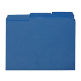 Smead 1/3-Cut Interior Folders, Letter Size, Navy, Box Of 100