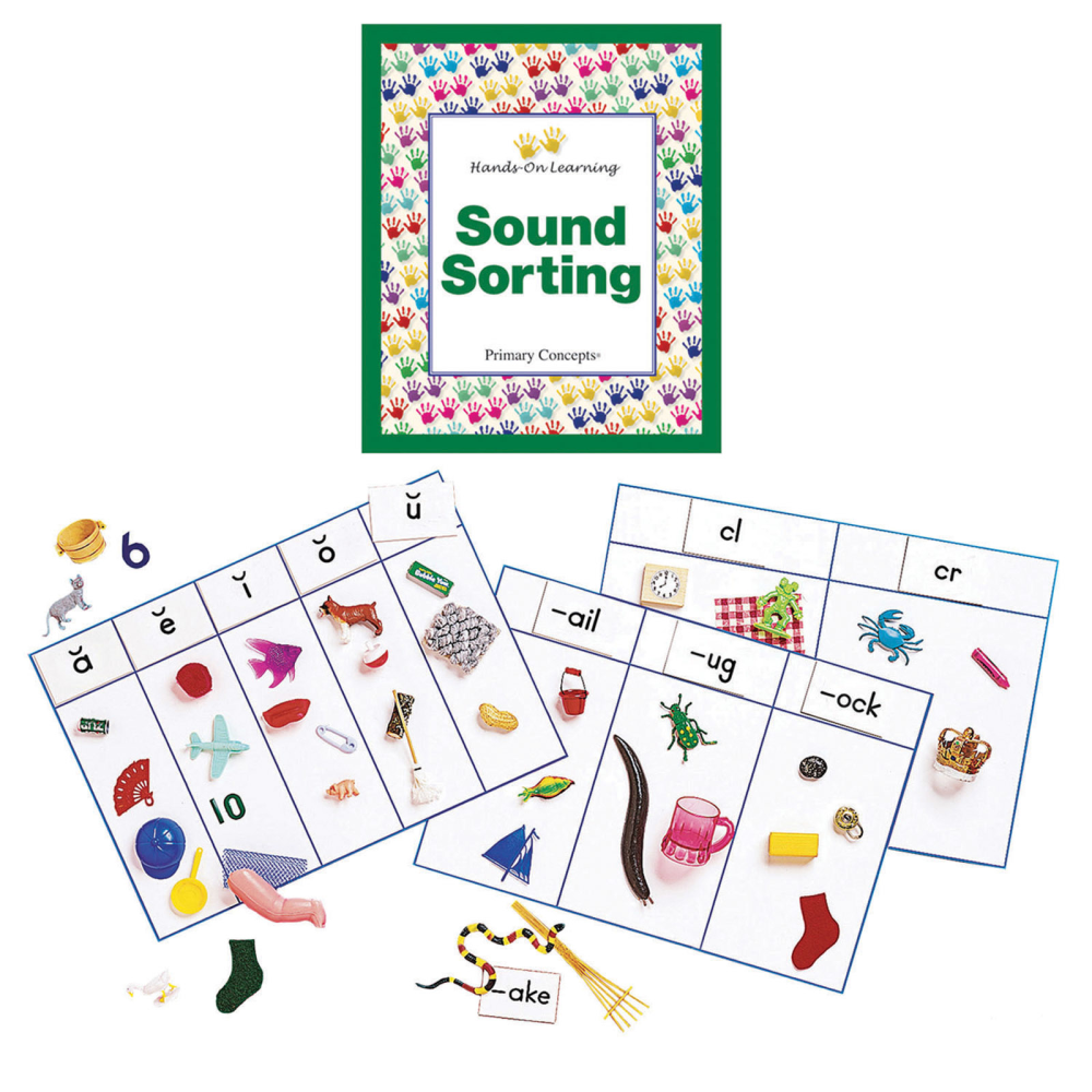 Primary Concepts Vowel Sound Sorting with Objects, Pre-K To Grade 2