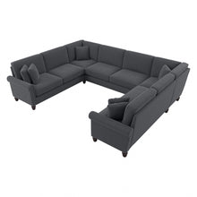 Load image into Gallery viewer, Bush Furniture Coventry 125inW U-Shaped Sectional Couch, Dark Gray, Standard Delivery