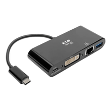 Load image into Gallery viewer, Tripp Lite USB C to DVI Multiport Adapter Converter Docking Station Thunderbolt 3 Compatible USB Type C to DVI, USB-C, USB Type-C - for Notebook/Tablet PC/Desktop PC/Smartphone