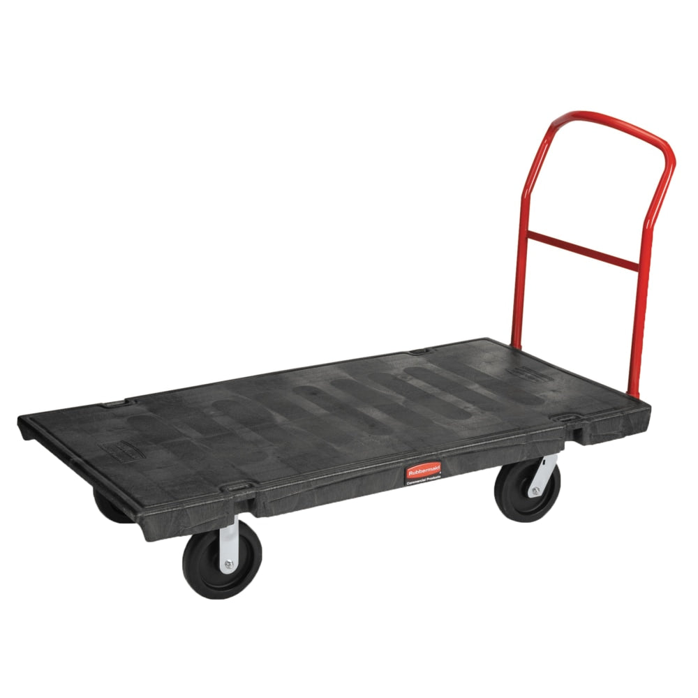 Rubbermaid Commercial Platform Truck, 2,000 Lb Capacity, 7inH x 30inW x 60inD, Black