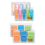 Post-it Notes Sign Here On-The-Go Flags, Assorted Colors, 20 Flags Per Pad, Pack Of 16 Pads