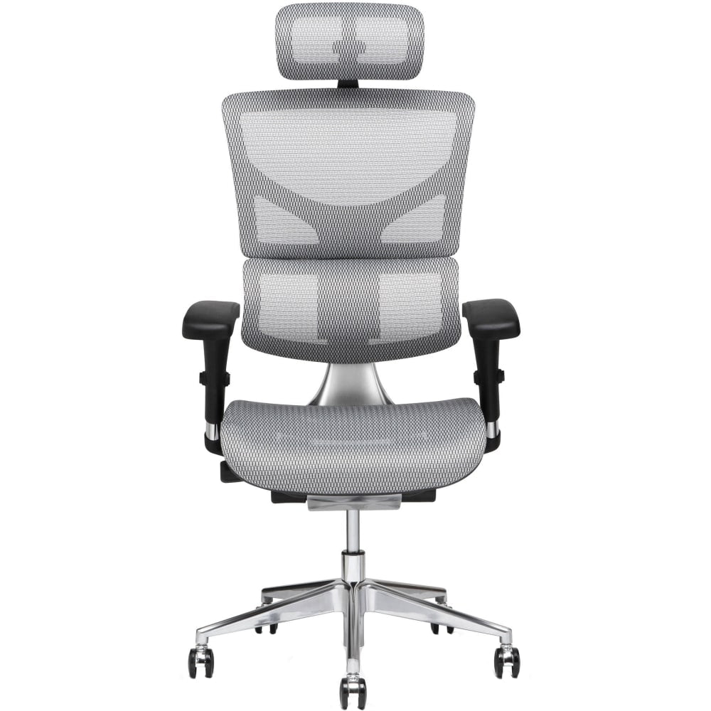 X-Chair X2 Ergonomic Mesh High-Back Task Chair With Headrest, White