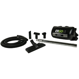 Atrix Ergo Lite Vacuum - 1200 W Motor - Bagged - Hose, Extension Wand, Furniture Nozzle, Crevice Tool, Floor Brush, Dusting Brush - Carpet, Hardwood, Laminate, Tile Floor, Marble Floor - HEPA - 531.1 gal/min - AC Supply - 120 V AC - Black