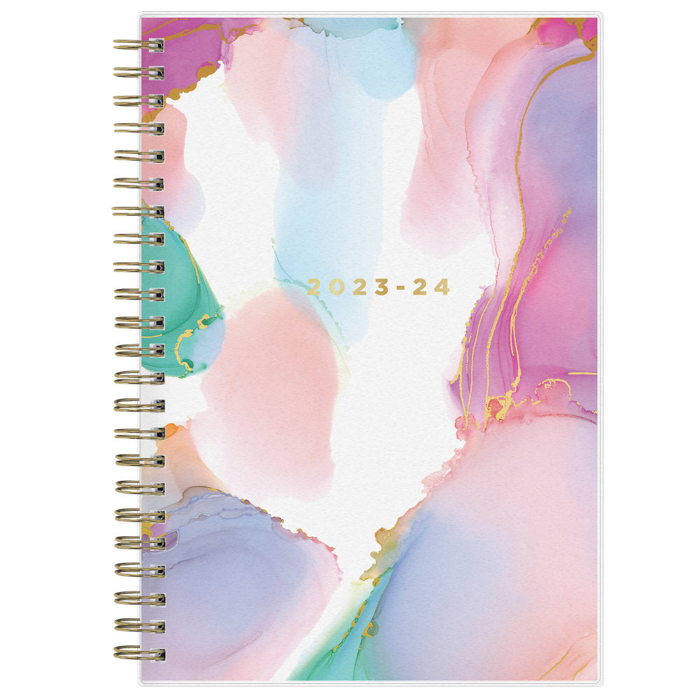 2023-2024 Blue Sky Ashley G Frosted Polypropylene Weekly/Monthly Academic Planner, 5in x 8in, Multicolor Smoke, July 2023 to June 2024, 133682-A