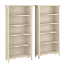 Load image into Gallery viewer, Bush Business Furniture Salinas 63inH 5-Shelf Bookcases, Antique White, Set Of 2 Bookcases, Standard Delivery