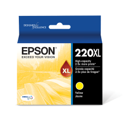 Epson 220XL DuraBrite Yellow High-Yield Ink Cartridge, T220XL420-S