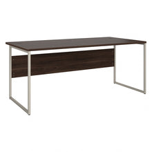 Load image into Gallery viewer, Bush Business Furniture Hybrid 72inW Computer Table Desk With Metal Legs, Black Walnut, Standard Delivery