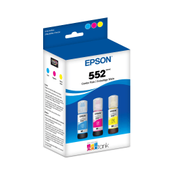 Epson 552 Claria ET Premium Cyan; Magenta; Yellow High-Yield Ink Bottles, Pack Of 3, T552620-S