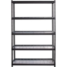 Load image into Gallery viewer, Lorell Wire Deck Shelving - 72in Height x 48in Width x 18in Depth - Recycled - Black - Steel - 1Each