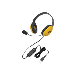 Califone Listening First Stereo Headset 2800YL-USB - Headset - full size - wired - yellow