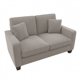 Bush Furniture Stockton 61inW Loveseat, Beige Herringbone, Standard Delivery