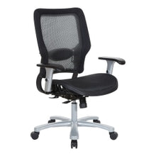 Load image into Gallery viewer, Office Star Space Seating 63 Series Ergonomic Air Grid Mid-Back Big And Tall Chair, Black/Silver